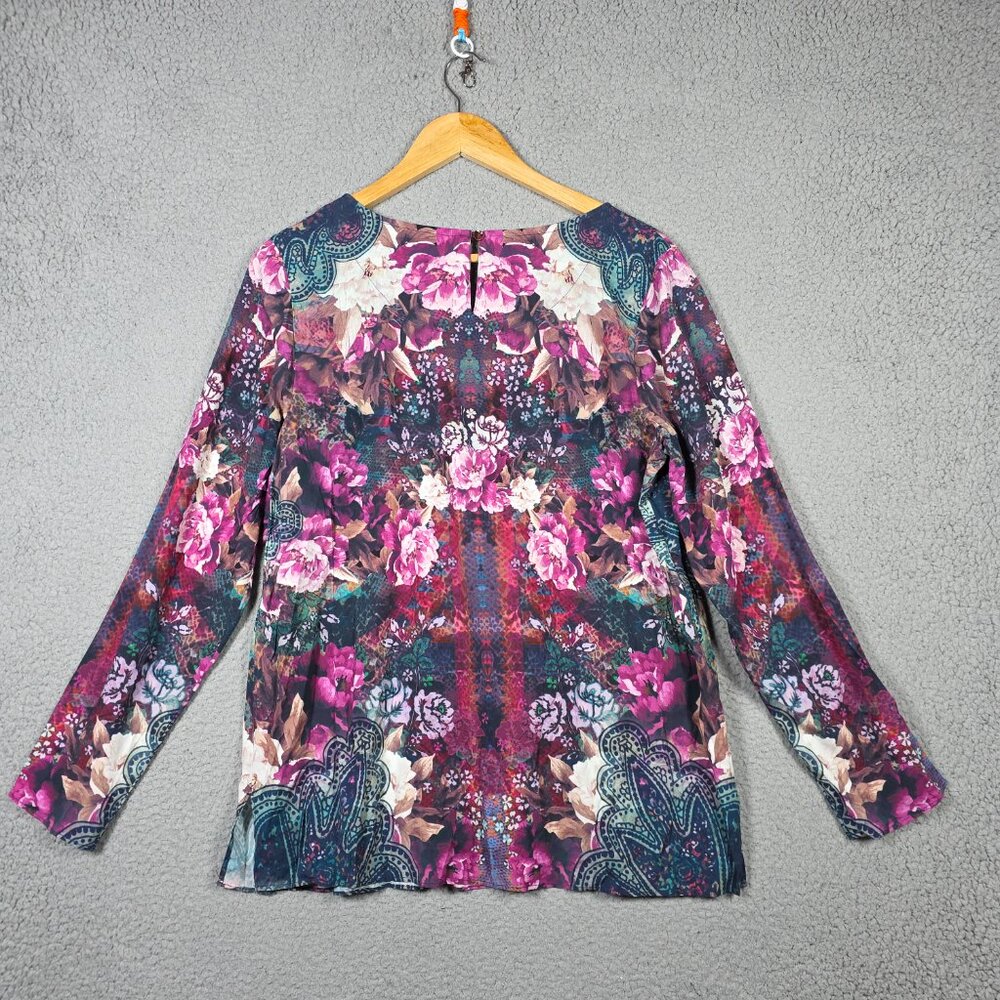 Soft Surroundings Elevadas‎ Top Size M Floral Platead Fairy Whimsical Lagenlook - Picture 5 of 11